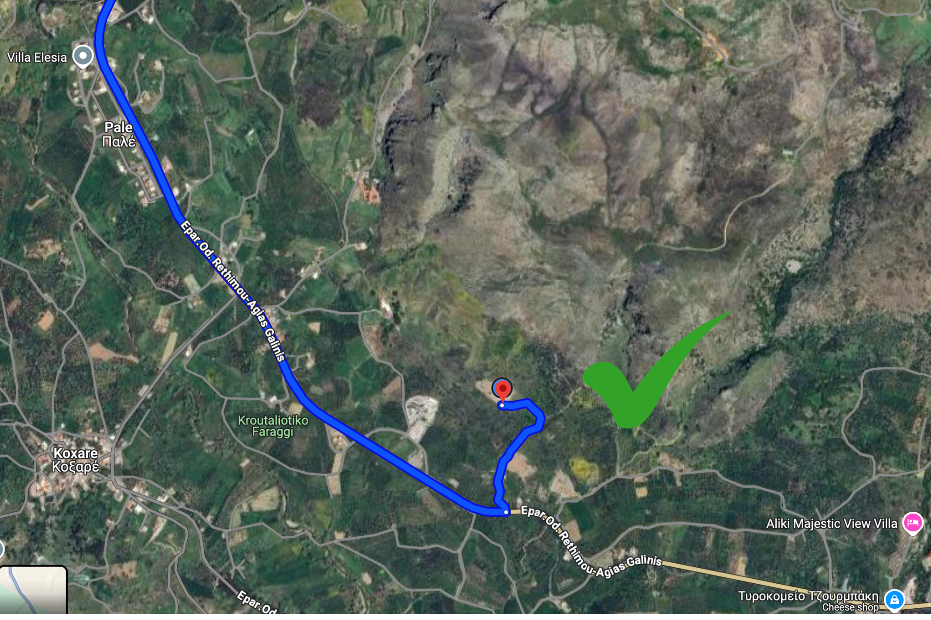 Correct route map placeholder